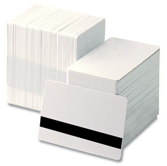 White Plastic Cards with Magnetic Stripe image